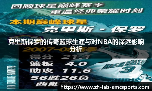 克里斯保罗的传奇篮球生涯与对NBA的深远影响分析